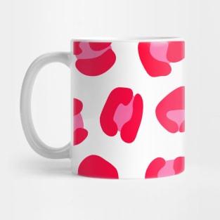 Large, Pink and Red, Leopard Spots Pack Mug